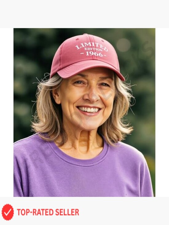 60th Birthday Baseball Cap Adjustable Washed Cotton Embroidered Hat Vintage main image 7